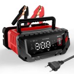 HTRC portátil 30A coche motocicleta cargador de batería 12V 24V automático para plomo ácido arranque parada y reparación DIY para camión